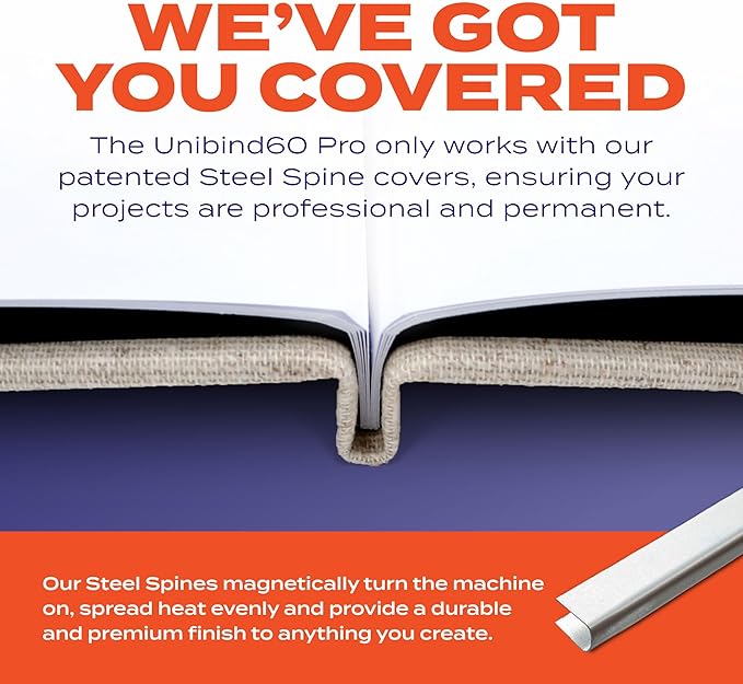 Unibind60 Pro Thermal Binding Machine only by Peleman – Compact Book Binder for Office Supplies | No Warm-Up Needed | Fast, Easy Binding for Reports, Documents, and Covers with a Professional Finish