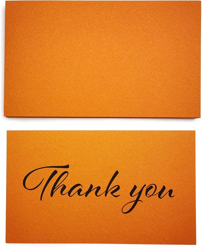 PPAPPAPPIYO Set of 50 3x5 Color Blank index cards 180gsm (orange)