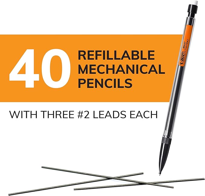 BIC Xtra-Smooth Mechanical Pencil, Medium Point (0.7 mm), 40-Count