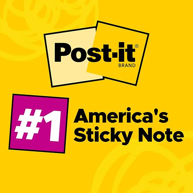 Post-it Notes, 3 in x 5 in, 5 Lined Sticky Notes Pads, 100 Sheets per Pad, Canary Yellow, The Original Post-it Note, School Supplies and Oﬃce Products