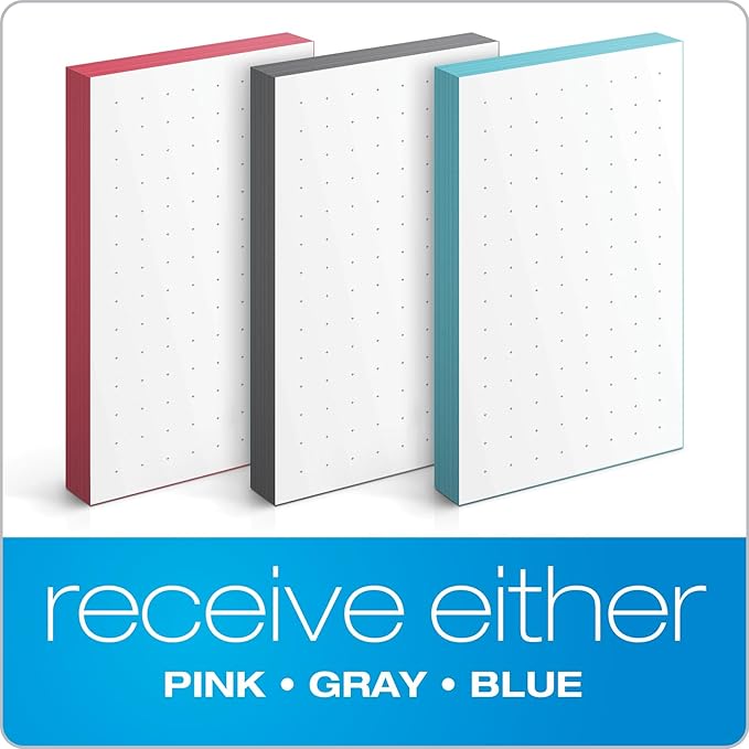 Oxford at Hand Dot Grid Index Card, 50 per pack, Assorted Color Edge (No color choice) (334208M)