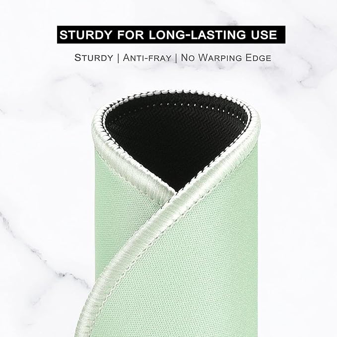 Hsurbtra Mouse Pad, Premium-Textured Small Round Mousepad 8.7 x 8.7 Inch Lake Green, Stitched Edge Anti-Slip Waterproof Rubber Pretty Cute Computer Mat for Office Home Gaming Laptop Men Women Kids