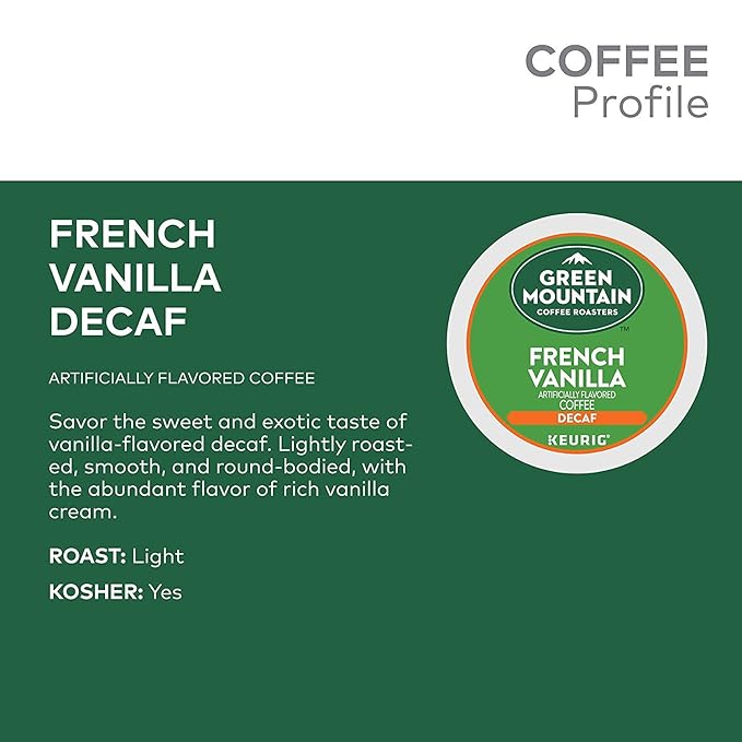 Keurig, Green Mountain, French Vanilla Decaf Coffee, K-Cup packs, 48-Count