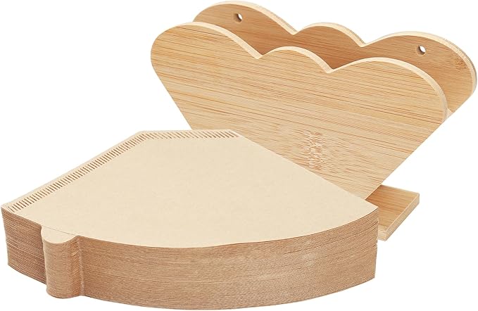 110 Count #4 Cone Coffee Filters and Holder Set, Fits 8-12 Cup, Tear-Resistant Seams, Unbleached