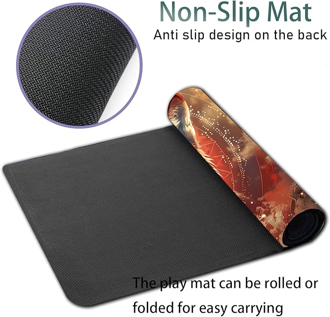Large Gaming Mouse Pad Non-Slip Keyboard Pad Soft Extended Desk Mat Desktop Writing Pad (31.5"×11.8") Combined with Coasters, Home and Office Desktop Decor, The Dreamcatcher Wolf