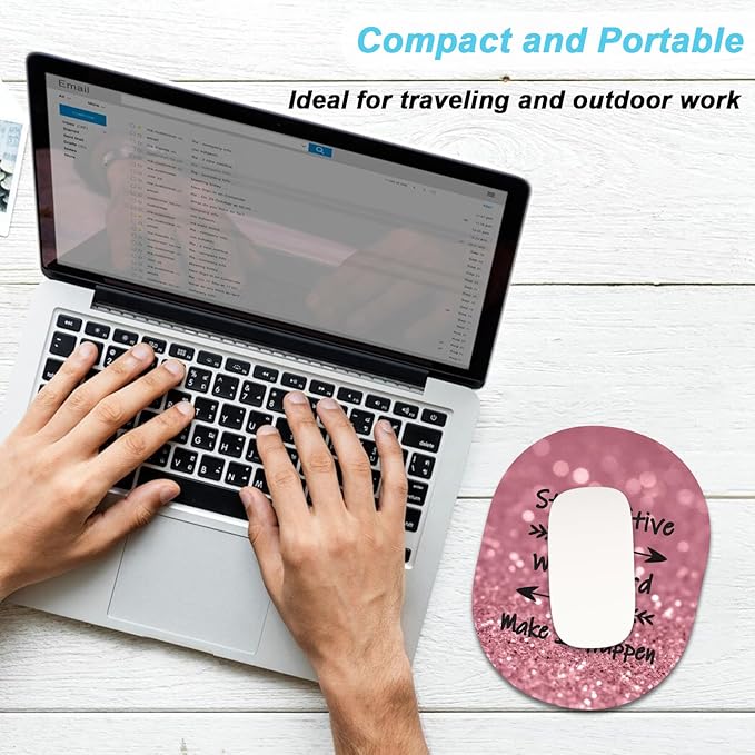 Rimilak Small Mouse Pad 6 x 8 Inch, Takes up Wrist and Mouse Space, Waterproof Compact Mini Mouse Mat for Laptop Computer Wireless Mouse Keyboard Home Office Travel,Work Hard