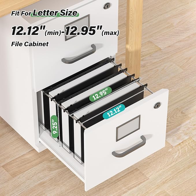 Ansook Extra Capacity Hanging File Folder Letter Size,Heavy Duty 2" Expansion File Folders Hanging with Tabs,6 Pack Plastic File Cabinet Folders,Hanging File Organizers for Bulk Files,Medical Charts