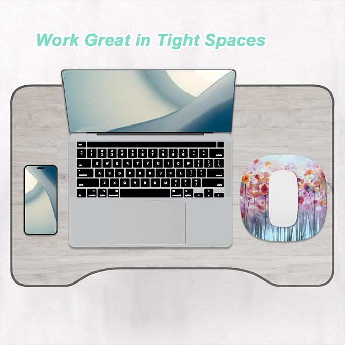Rimilak Small Mouse Pad 6.6 Inch, Takes up Wrist and Mouse Space, Waterproof Compact Mini Mouse Mat for Laptop Computer Wireless Mouse Keyboard Home Office Travel,Pink Watercolor