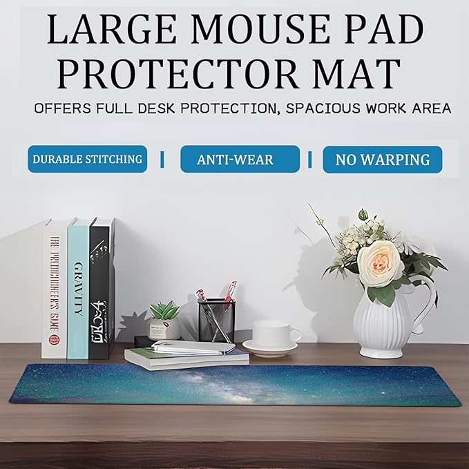 Sunflower and Bee Gaming Mouse Pad – 12x31.5in Non-Slip Rubber Desk Mat with Rustic Floral Design – Large Extended Mousepad for Office Home – Deskmat Gifts for Nature and Country Lovers Decor