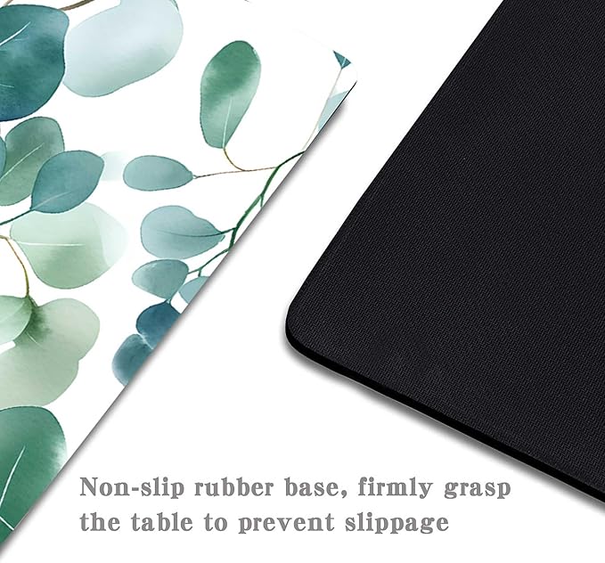 Natural Landscape with Fresh Green Leaves, Square Waterproof and Non-Slip Rubber-Based Mouse Pad Suitable for Office Laptops.