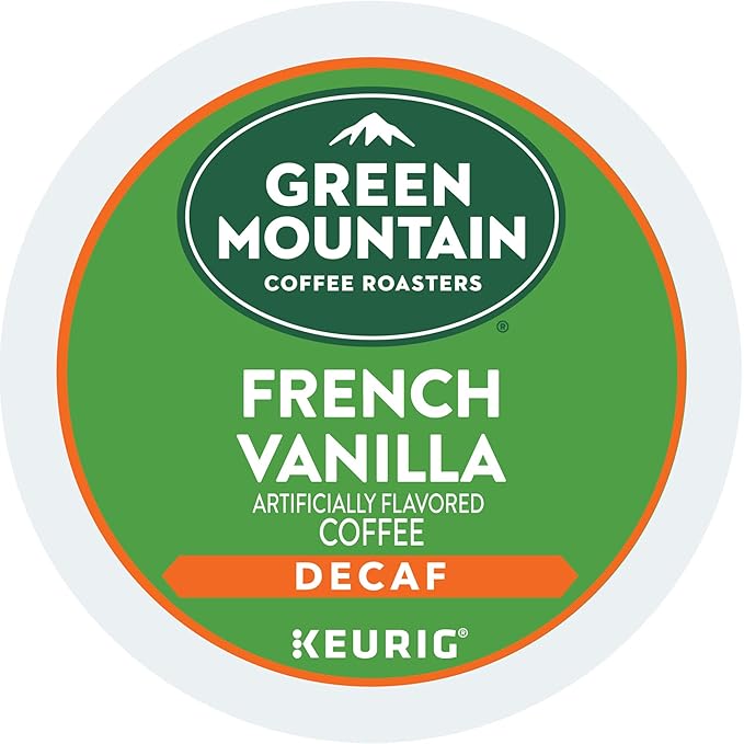 Green Mountain Coffee Roasters French Vanilla Decaf Keurig Single-Serve K-Cup pods, Light Roast Coffee, 96 Count