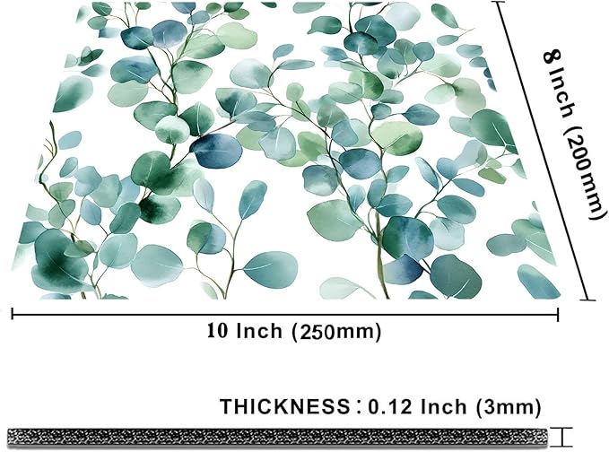 Natural Landscape with Fresh Green Leaves, Square Waterproof and Non-Slip Rubber-Based Mouse Pad Suitable for Office Laptops.