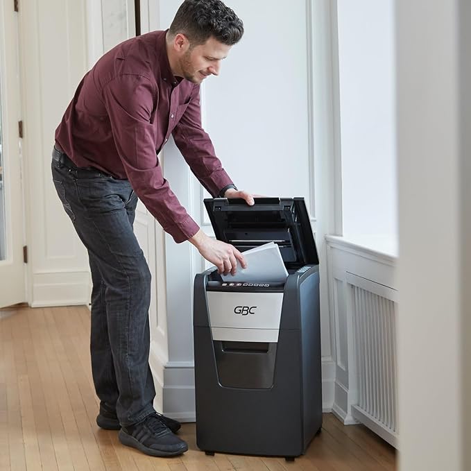 GBC 150X Paper Shredder, Auto Feed+, 150 Sheet Capacity, Super Cross-Cut, Home Office Shredding (WSM1757604)