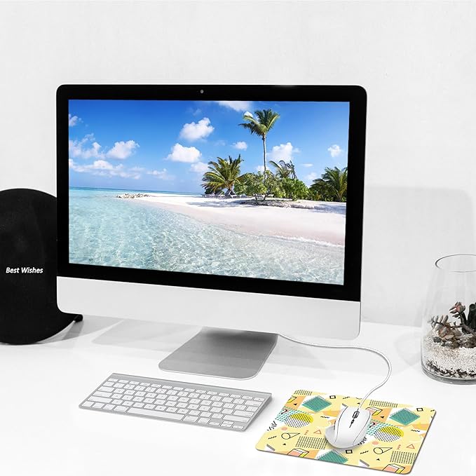 Mouse Pad, Square Mousepad, Personalized Premium-Textured, Non-Slip Rubber Base Mouse Mat, Waterproof Gaming Mouse Pad for Wireless Mouse, Computers, Laptop, Office, Home (Wonderful Ideas)