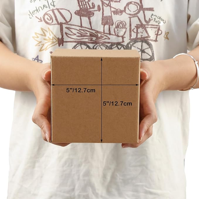EdenseeLake 40 Pack 5x5x5 inches Shipping Boxes Small Cardboard Boxes for Packing, Moving, Mailing, Brown