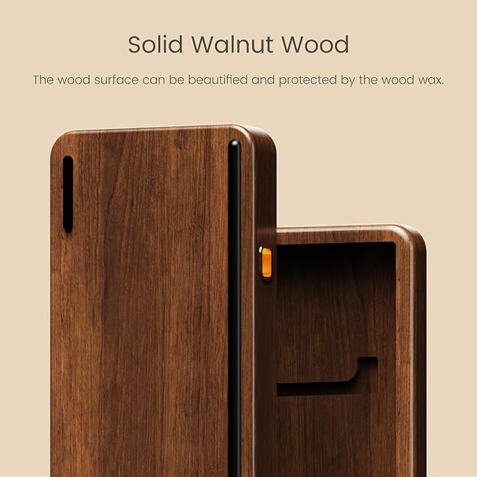 Akko Mechanical Gaming Keyboard with Walnut Wooden Case, MU01 Mountain Seclusion 65% 68-Key RGB 2.4G Wireless/Bluetooth/Wired Hot-swappable Keyboard with PBT Dye-Sub Keycaps for Mac & Win