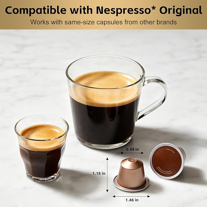 CUSIMAX Espresso Machine Single Serve Coffee Machine Compatible with Nespresso Pods, Adjustable Brewing Size, 19Bar Coffee Maker, Stainless Steel Espresso Maker with 20oz Remevable Water Tank