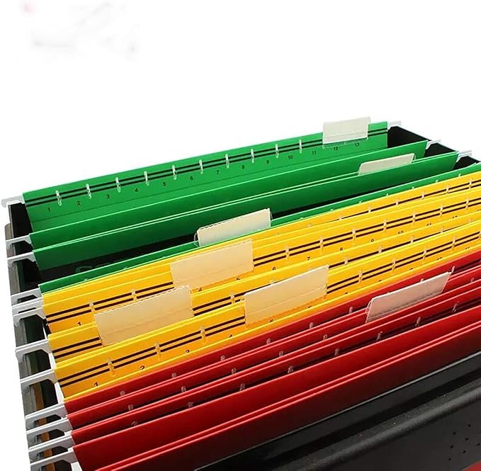 JIKIOU 210pcs Hanging File Folder Tabs and 210pcs Blank 2inch Inserts per Pack for Quick Identification of Hanging Files, Easy to Read, Clear