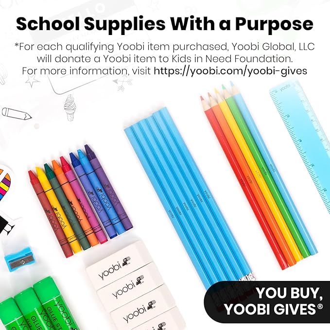 Yoobi 8 Tab Binder Dividers, 3 Hole Punch Divider Set for 3 Ring Binders, Pack of 4 Multicolor Loose Leaf Dividers, Includes Sticky Labels for Blank Tabs, Office or School Supplies, Binder Organizer