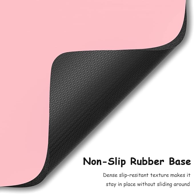 Dapesuom Small Mouse Pad, 5 x 6 Inch Thick Rubber Premium-Textured Non-Slip Portable & Washable Mini Mouse Mat for Women Men Wireless Laptops Keyboard Tray Gaming Computer Office Travel, Pink