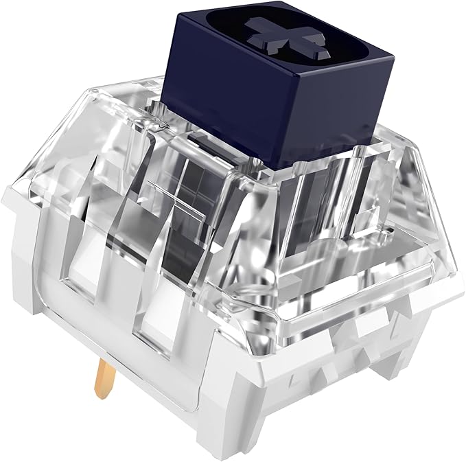 Kailh Box Navy Switches for Mechanical Gaming Keyboard,3-Pin 60gf Clicky/Factory Lubed/IP56 Dust&Waterproof Switches(Kailh Box Navy,108Pcs)