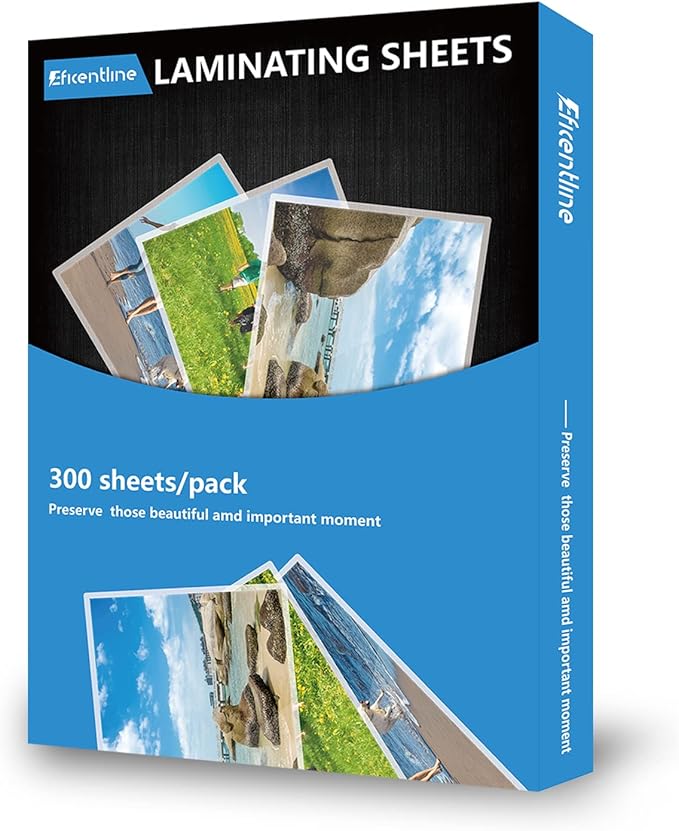 Laminator Machine for A3/A4/A6 - Bundle 300 Pack 3 Mil Thermal Laminating Pouches