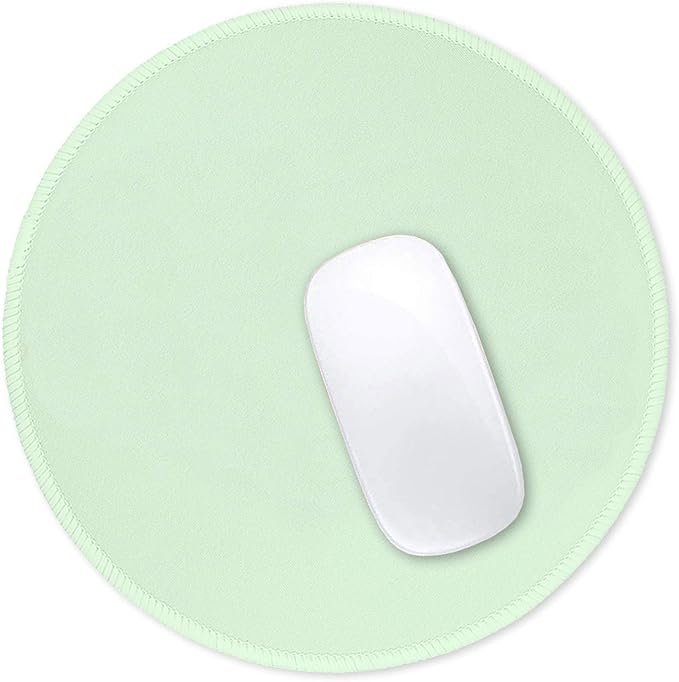 Hsurbtra Mouse Pad, Premium-Textured Small Round Mousepad 8.7 x 8.7 Inch Lake Green, Stitched Edge Anti-Slip Waterproof Rubber Pretty Cute Computer Mat for Office Home Gaming Laptop Men Women Kids