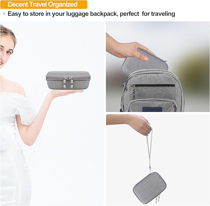 Elonbo Carrying Case for ORGBRO X1 Label Maker Machine, Portable Bluetooth Label Printer Storage Holder, Wireless Built-in Cutter Small Label Makers Handheld Sticker Maker Travel Bag, Grey