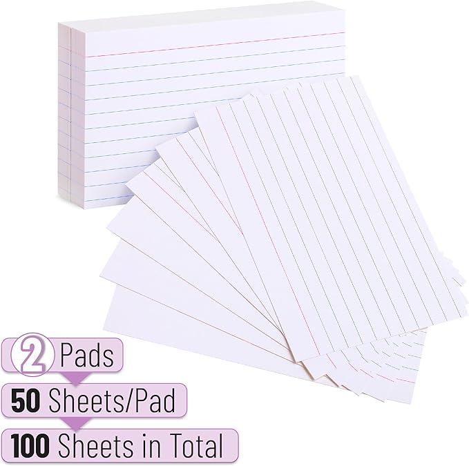 Mr. Pen- Lined Index Cards, 3x5, 100 Cards, Flash Cards, Note Cards, Index Card