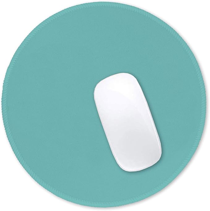 Hsurbtra Mouse Pad, Premium-Textured Small Round Mousepad 8.7 x 8.7 Inch Green, Stitched Edge Anti-Slip Waterproof Rubber Pretty Cute Computer Mat for Office Home Gaming Laptop Men Women Kids