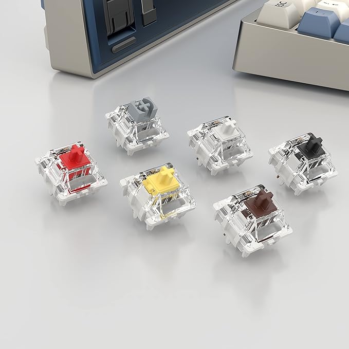 GATERON G Pro 3.0 Switches Pre-lubed 5 pinS RGB Linear for Gaming Mechanical Keyboard (Yellow,35PCS)
