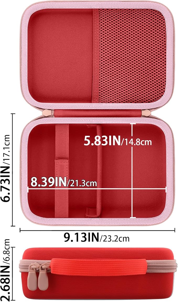 Label Printer Case Compatible with NIIMBOT B21/B21 Pro/B1 Label Maker Thermal Label Printer and 2 inch Label Paper(Red Case)