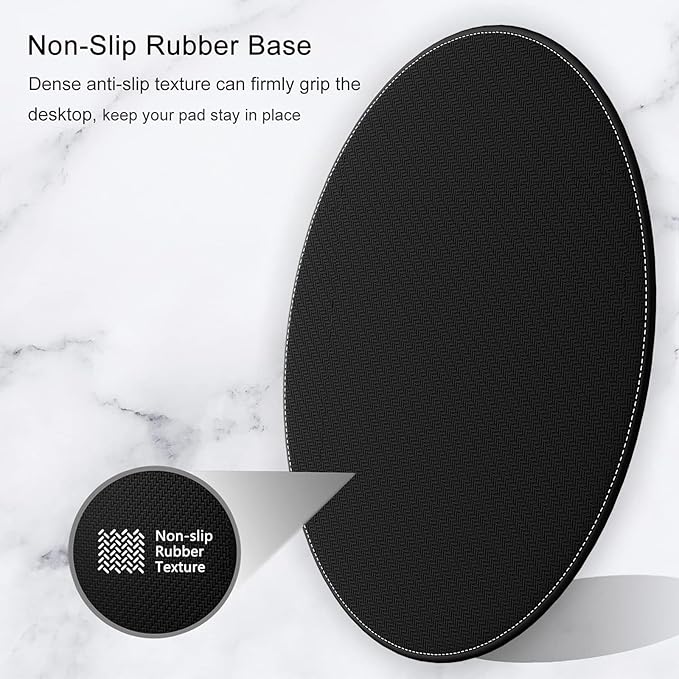 Hsurbtra Mouse Pad, Premium-Textured Small Round Mousepad 8.7 x 8.7 Inch Dark Pink, Stitched Edge Anti-Slip Waterproof Rubber Pretty Cute Computer Mat for Office Home Gaming Laptop Men Women Kids