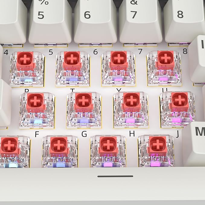 Kailh Box Red Switches for Mechanical Keyboard,3-Pin 45gf Linear/Factory Lubed/Dust&Waterproof Switches(Kailh Box Red,108Pcs)