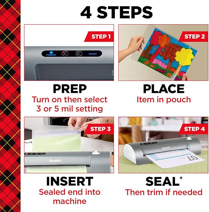 Scotch PRO Thermal Laminator and Pouch Bundle, 2 Roller System, Never Jam Technology Automatically Prevents Misfed Items (TL906) with 100-Pack Scotch Thermal Laminating Pouches