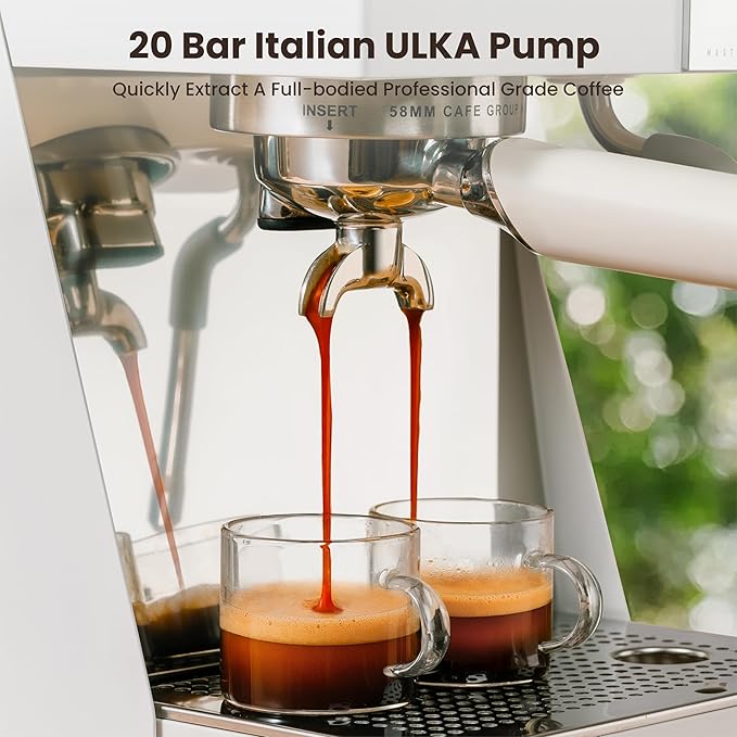 Gevi 58mm Professional Espresso Machine - PID Temperature Control & OPV System, Touch Display, 20Bar Italian Pump, Milk Frother for Barista-Quality Home Coffee, Great Gift