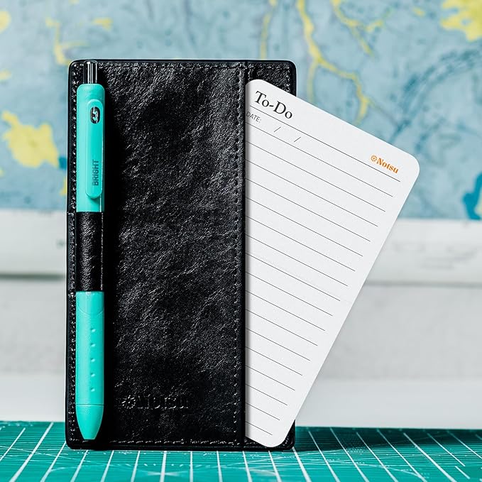 Notsu To Do List Grid Index Cards 3x5 | 50 Task Planner Foldable Vertical Notecards with Rounded Corners