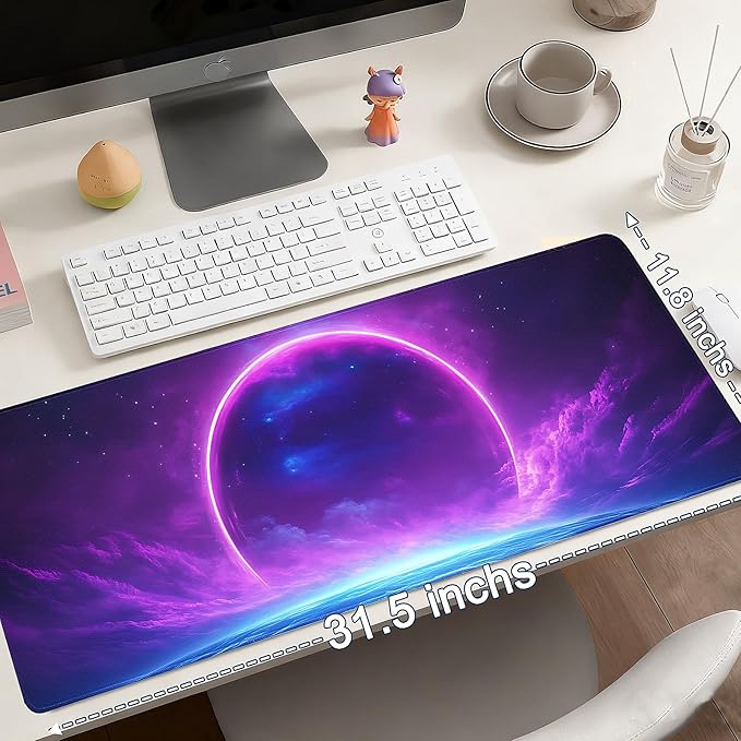 Extended Mouse Pad for Gaming & Office - 31.5"x11.8" Large Desk Mat with Smooth Surface and Stylish Design for PC, Home Office Decor, and Work