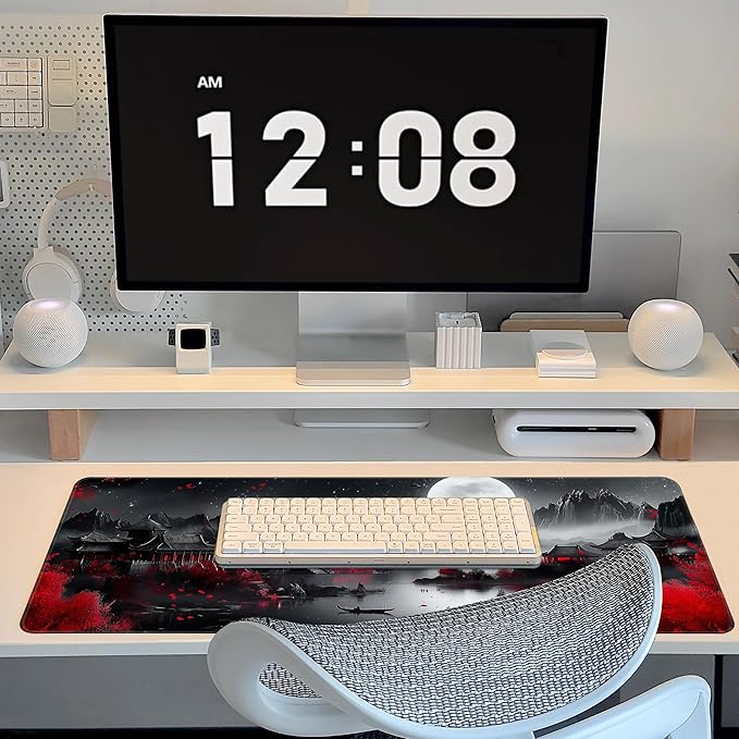 Mouse Pad Desk Mat XL Mouse Pad Gaming Keyboard Mat Office Desk Decor Accessories (Moon Bird)