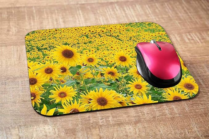 Sunflower Gaming Mousepad Amazing and Beautiful Sunflower Mouse Pad Mouse Mat for Computer Desk Laptop Office 9.5 X 7.9 Inch Non-Slip Rubber