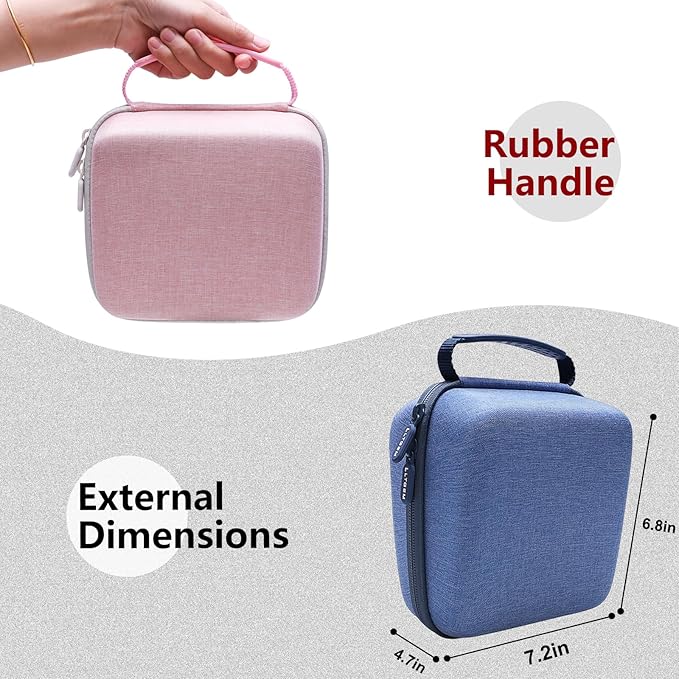LTGEM Case Compatible with Brother P-Touch PTD220 / PTD210 / PTD200 Home/Office Everyday Label Maker, Pink(Case Only)