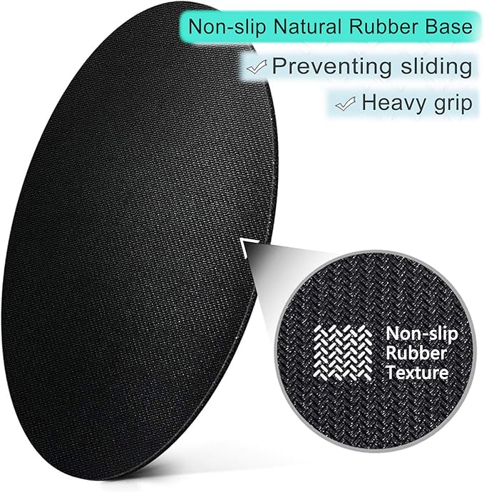 ITNRSIIET Round Mouse Pad with Stitched Edge Premium-Textured Waterproof Non-Slip Rubber Base Desktop Protection Mat Diameter 8.7 inches, Light Purple Marbling