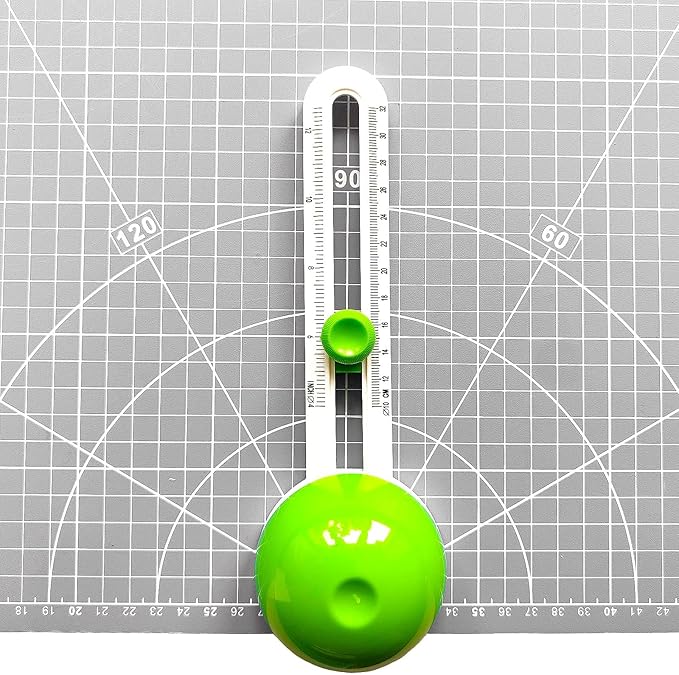 Generic Adjustable Circular Paper Cutter,2pcs Green Rotary Paper Trimmer Scrapbooking Making Tool with Replacement Blades 4-12 in Circular Creating Cutting Tools for DIY Crafts