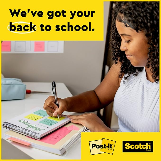 Post-it Super Sticky Notes Teacher Pack, Assorted Colors, 3 in. x 3 in., 15 Pads, 45 Sheets/Pad (654-15SSBTS-SR)