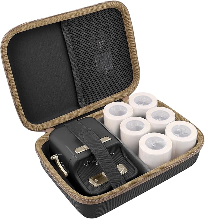 Label Printer Case Compatible with NIIMBOT B21/B21 Pro/B1 Label Maker Thermal Label Printer and 2 inch Label Paper(Black Case)