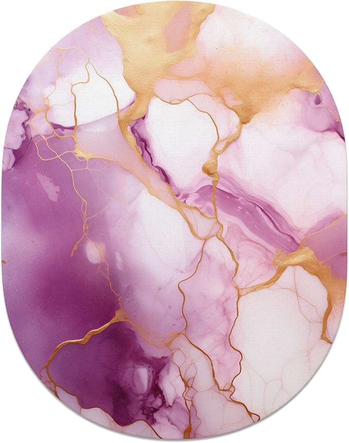 Rimilak Small Mouse Pad 6 x 8 Inch, Takes up Wrist and Mouse Space, Waterproof Compact Mini Mouse Mat for Laptop Computer Wireless Mouse Keyboard Home Office Travel,Purple God Marble