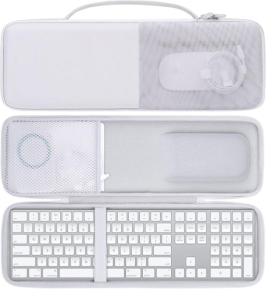 Aenllosi Hard Carrying Case for Apple Magic Keyboard with Numeric Keypad, Mouse and Trackpad