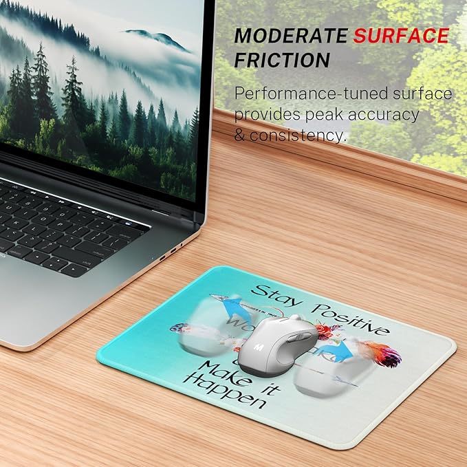 MROCO Mouse Pad [30% Larger] with Anti-Fray Stitched Edges, Premium-Textured Waterproof Surface, Non-Slip Rubber Base, Computer & Gaming Mouse Mat for Laptop, Office & Home, 8.5 x 11 in, Feather Arrow