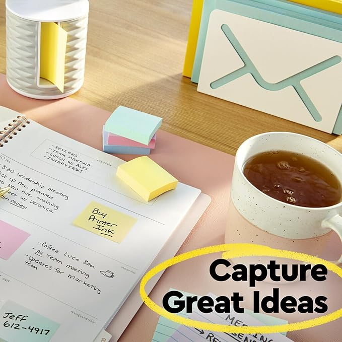 Post-it Notes, 3 in x 5 in, 5 Lined Sticky Notes Pads, 100 Sheets per Pad, Canary Yellow, The Original Post-it Note, School Supplies and Oﬃce Products