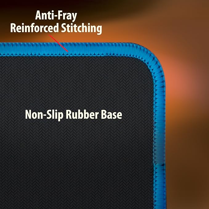 ENHANCE Pathogen Extra Large Gaming Mouse Pad (31.5 x 13.75 in) - Extended Mousepad with Anti-Fray Stitching, Low Friction Smooth Surface, Non-Slip Backing - Full Desk Mouse Mat (Blue)
